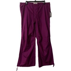 NWT Happily Grey Womens The Parachute Pants Drawstring Cotton Slacks Size Medium